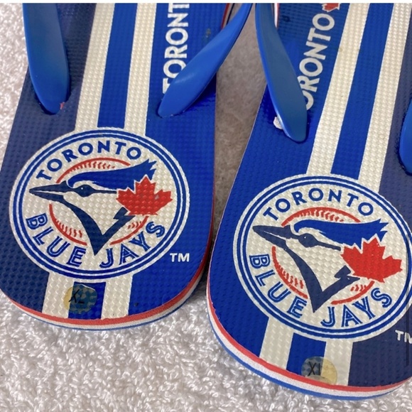 Gertex MLB Toronto Blue Jays Blue Red Thong Flip Flops 11.5 - Picture 8 of 14